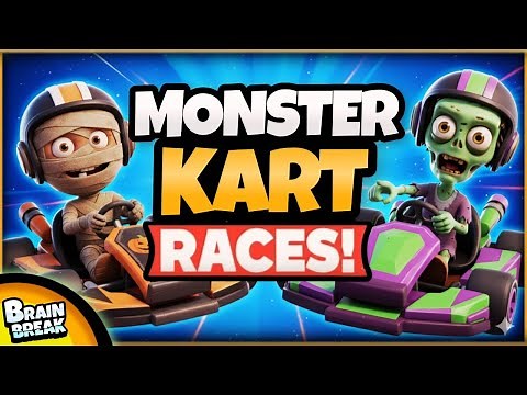 🟧 Monster Kart Races! 🟧 Brain Break 🟧 Halloween Brain Breaks 🟧 Danny Go Inspired
