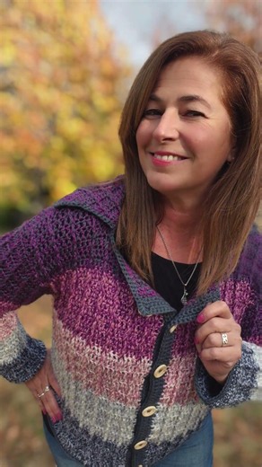 💜 How to crochet a cardigan and adapt it to any size #crochet #knitters