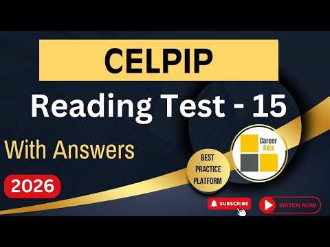 Celpip Reading Mock Test - 15 | Celpip Reading Practice Test With Answers - 2026