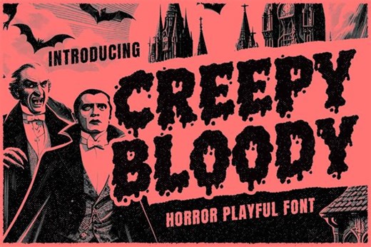 Creepy Bloody a Playful Horror Font