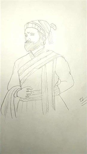 🔥 Maharana Pratap Drawing Tutorial | Easy Pencil Sketch Step by Step | Rajput Warrior Art 🏹🎨 #art