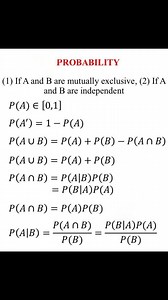 55K views · 492 reactions | Probability formulas for independent events also mention conditional probability and other formulas  #mathseasy #probability #Probabilities #ProbabilityTheory #schoolevent #mentalhealth #nutrition #teacherappreciation #studentachievement #studentlife #collegelife #education #schoolspirit | MathsEasy | Facebook