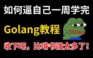 【2023版】华为集团28小时内部培训的go语言（golang）教程，全套300集，全程干货讲解，就怕你不学