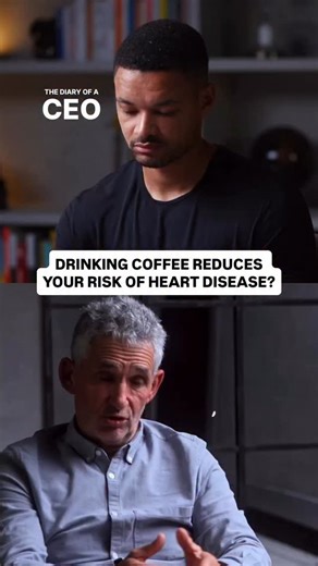 The Diary Of A CEO. | Coffee might be better for your heart than you think... Tim Spector explains that long term studies following people for decades show... | Instagram