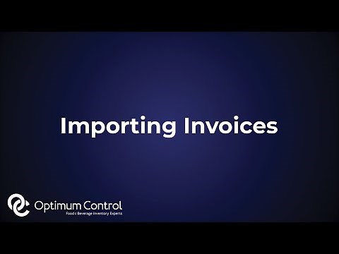 Importing Invoices | Optimum Control