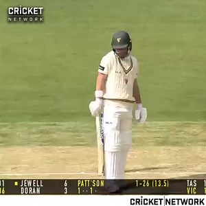 Good luck with that! Just one of many unplayable deliveries this morning from James Pattinson. Watch the Sheffield Shield live: cricketa.us/Shield_15 | cricket.com.au