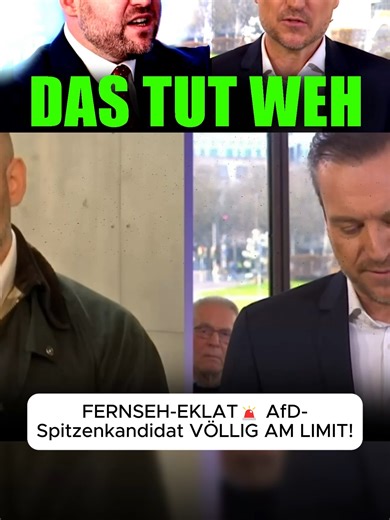FERNSEH-EKLAT🚨 AfD-Spitzenkandidat VÖLLIG AM LIMIT!
