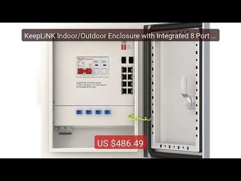 KeepLiNK Indoor/Outdoor Enclosure with Integrated 8 Port Gigab... — Best Buy 2026 | Great Quality!