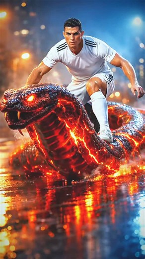 Abhishek on Instagram: "Ronaldo riding snake 🐍"