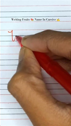 📝 Writing Fruit 🍑 Name In Cursive Writing ✍️📝 #cursivewriting #cursivea2z #fruit