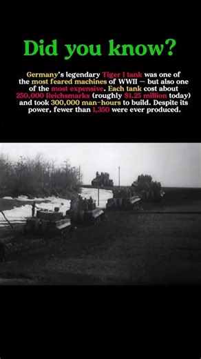 The True Cost of Germany’s Deadliest Tank — The Tiger #ww2