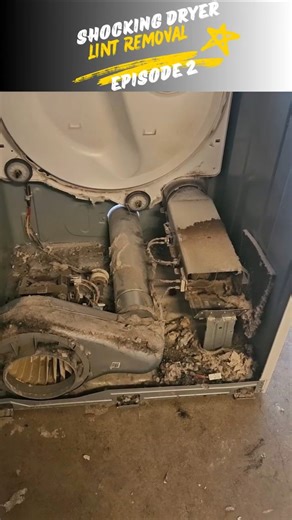 Shocking Dryer Lint Removal - Episode 2 #diy #fyp #shocking #dryer #hazard