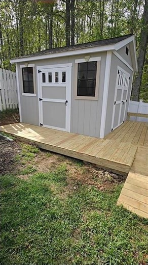 New deck ✨ New windows ✨#sheshed #deck #gardenshed