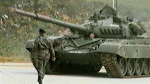【冷门/稀有历史录像】1992年-斯洛文尼亚边防军的M-84坦克 (第54装甲-机械化营)