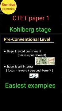 Kohlberg Theory Level 1 | Pre-Conventional Morality Explained | CTET CDP