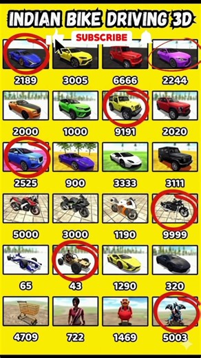 All Cheat Code 💯 Real Code 💥 Indian bike driving 3d all new cheat code update + plugin cheat code