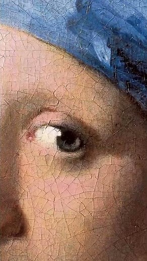 Girl with a Pearl Earring 1665 by Jan Vermeer Van Delft (details)