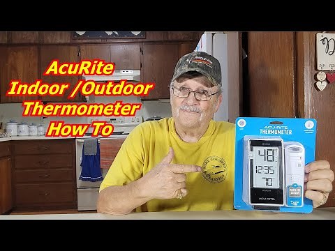 AcuRite Indoor and Outdoor Thermometer With Temperature and Clock Open