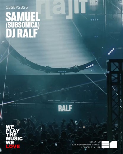 Two legends of Italian club culture land in London for one day only. The return of Samuel from Subsonica and a debut from DJ Ralf. | DJ Ralf