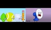 Mix of 2 videos from youtube : BFDI Auditions but its Remake Comparison
