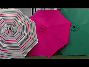 Garden Reflections 9' Canopy Umbrella with Cover on QVC