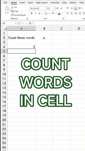 How to Count Words in Excel Cell