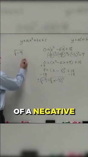 Use the imaginary unit to represent square root of a negative number