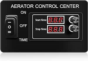 Livewell Timer Switch for Boat Aerator Timer Panel, Intelligent Timing Control Switch for Livewell, Adjustable Auto Aerator Control Center, Waterproof