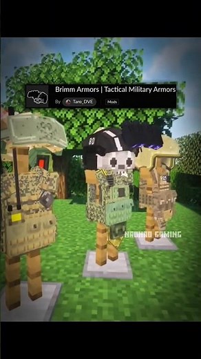[Brimm Armors | Tactical Military Armors] Minecraft Best Mods #shorts