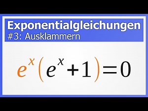 Exponentialgleichungen lösen #3: Ausklammern | How to Mathe