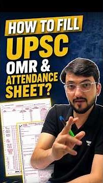How to Fill UPSC Prelims OMR and Attendance Sheet? Watch Before 24th May #Prelims2026 #Shorts