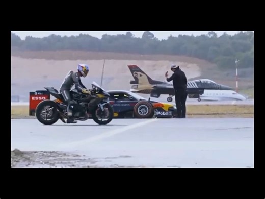 Kawasaki Ninja h2r vs F1 race car vs fighter jet vs Aston Martin