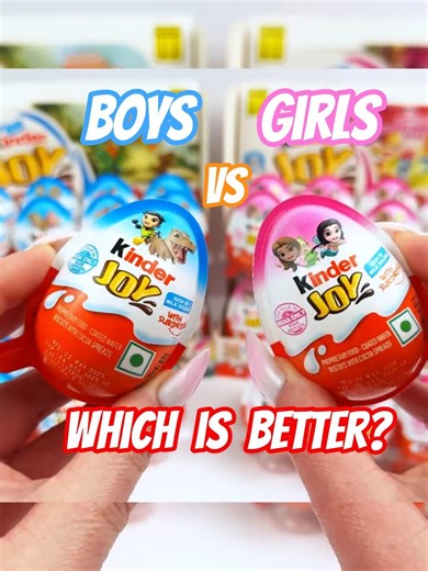 Kinder Joy Challenge Boys VS. Girls! Surprise Eggs ASMR Unboxing!