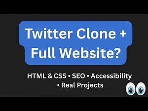Create a Twitter Clone and a Full Responsive Website with Just HTML & CSS (Real Projects)