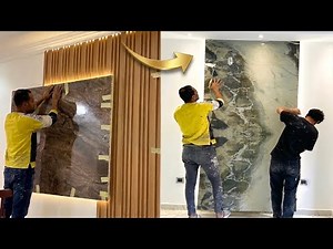 3 Luxury Wall Design Ideas Using Marble & Wood Panels | Modern Feature Wall Installation