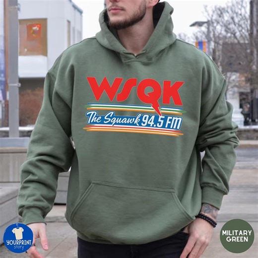 WSQK the Squawk 94.5 Fm Radio Merch Retro Sweatshirt and Hoodie - Etsy