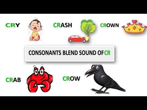 Consonant Blend Sound of Cr | 'cr' sound words | phonic for kids | cr words | vocabulary for kids ||