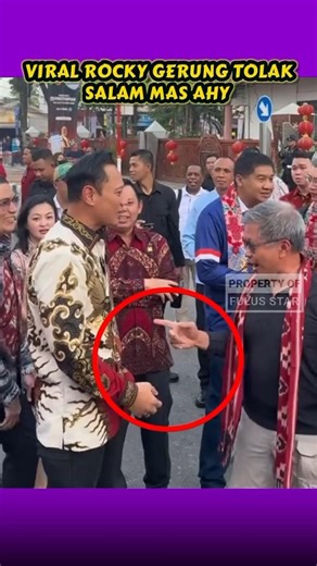 Viral Rocky Gerung tolak salaman mas AHY ! #viral #trending #fyp #vidioshort