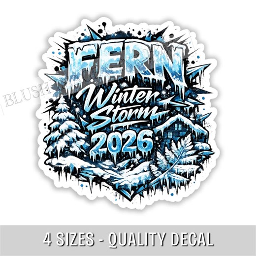 2026 Freeze Winter Storm Fern 2026 Sticker Decal Blizzard Snowstorm Snowflake Ice Drip Design, Storm Souvenir, Laptop Tumbler Car - Etsy