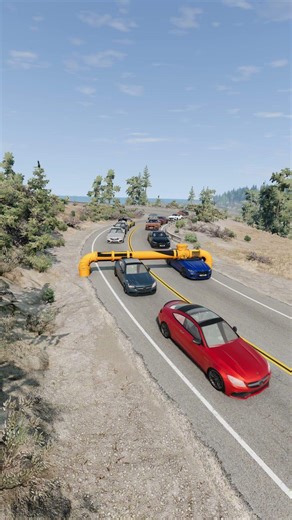 Cars crushed by a Metalic Pepe 2 #beamngdrive #carcrashes #automobile #crashtest #beamng #shorts