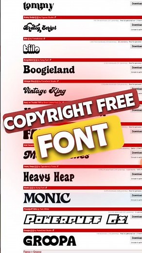 Download Free Fonts for YouTube | No Copyright Strike Fonts #vntutorial #shorts