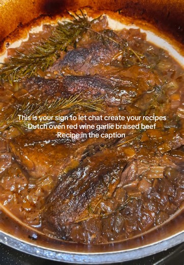 Dutch Oven Red Wine Braised Beef Recipe