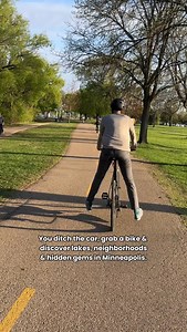 Bike-friendly? OH YES. With over 200 miles of scenic trails and bike paths, exploring Minneapolis is as easy as ride, stop, repeat. 🌳 ☀️ 🚲 #biking #minneapolis #nature #mn #travelling | Meet Minneapolis