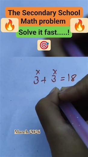Secondary school level math problem for student