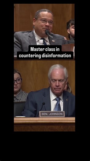 Conspiracy theorist Ron Johnson accused Minnesota AG Keith Ellison of Renee Good and Alex Pretti’s deaths. Watch Ellison destroy him until Johnson mutters “you disgust me” with an uncomfortable side-eye. Don’t bring lies to a fact fight. 🔥