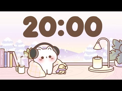 20 Minute Timer 🐱 Study Timer for Classroom Focus