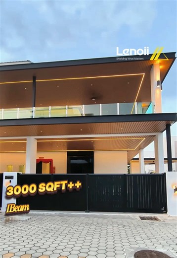 3000sqft of awning, and now the whole home feels different. #awningrumah #pufoam #ibeam #aluminiumceiling #awninginstallation