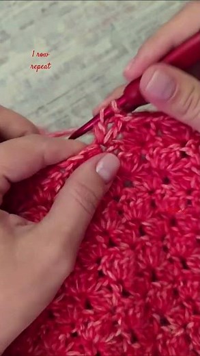 1 Row Repeat Cluster Stitch Crochet Pattern #crochettutorial #knitting #easycrochet #crochetblanket