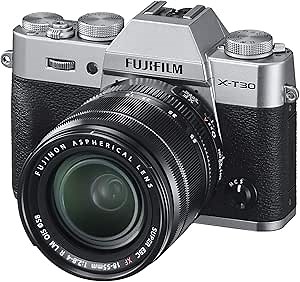 Fujifilm X-T30 Mirrorless Digital Camera w/XF18-55mm Kit - Silver