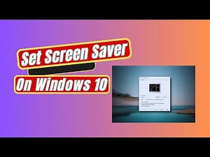 You Won't Believe How EASY it is to Set a Windows 10 Screen Saver
